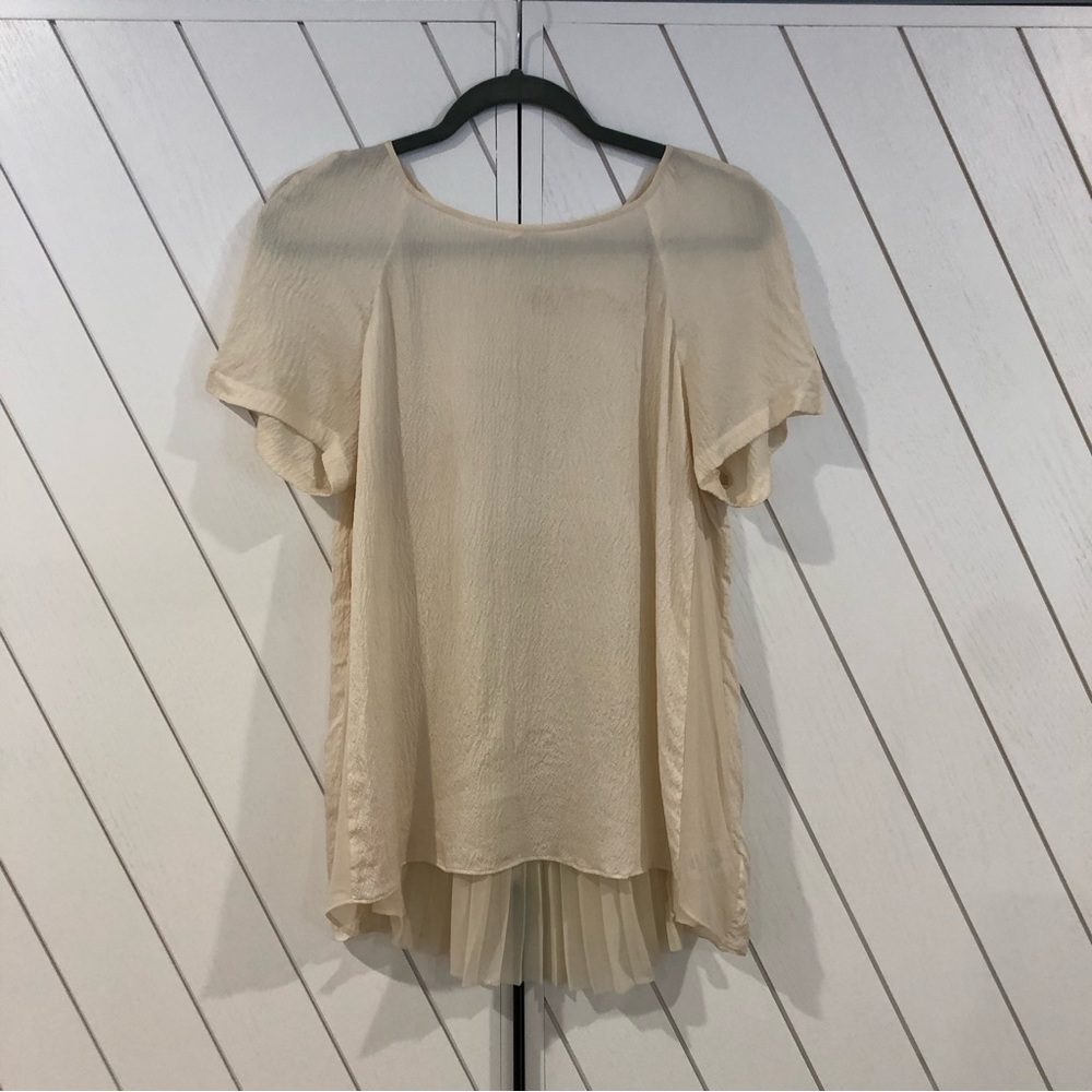 Rebecca Taylor Pleated Silk Shirt 8